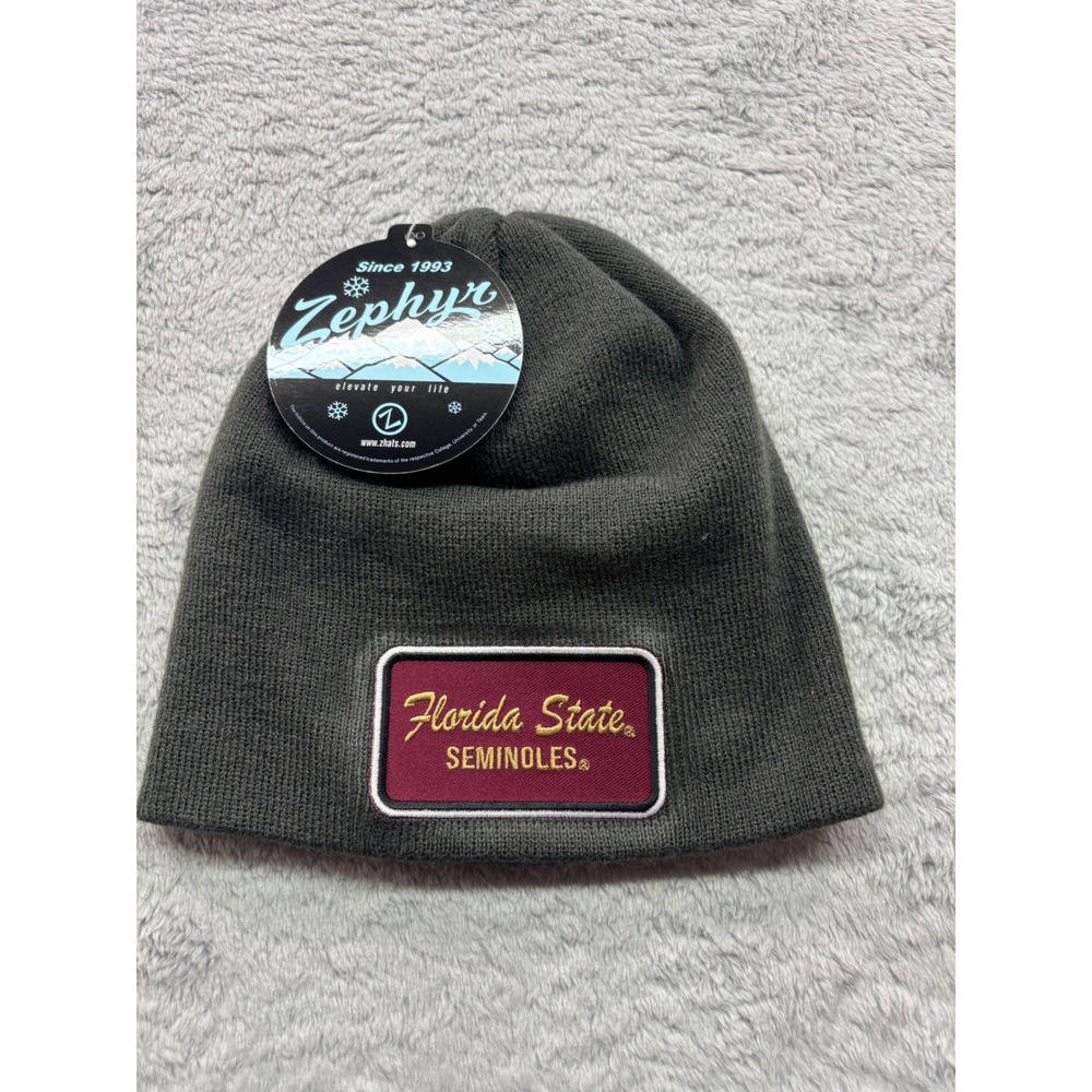 Zephyr Florida State Seminoles FSU Beanie Hat Charcoal Grey Colorado Collection